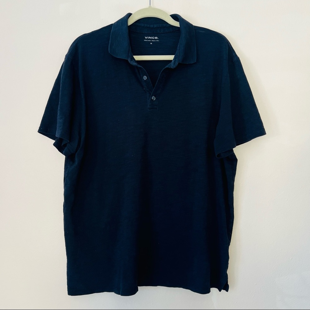 Vince navy polo shirt 100% cotton - Picture 5 of 7